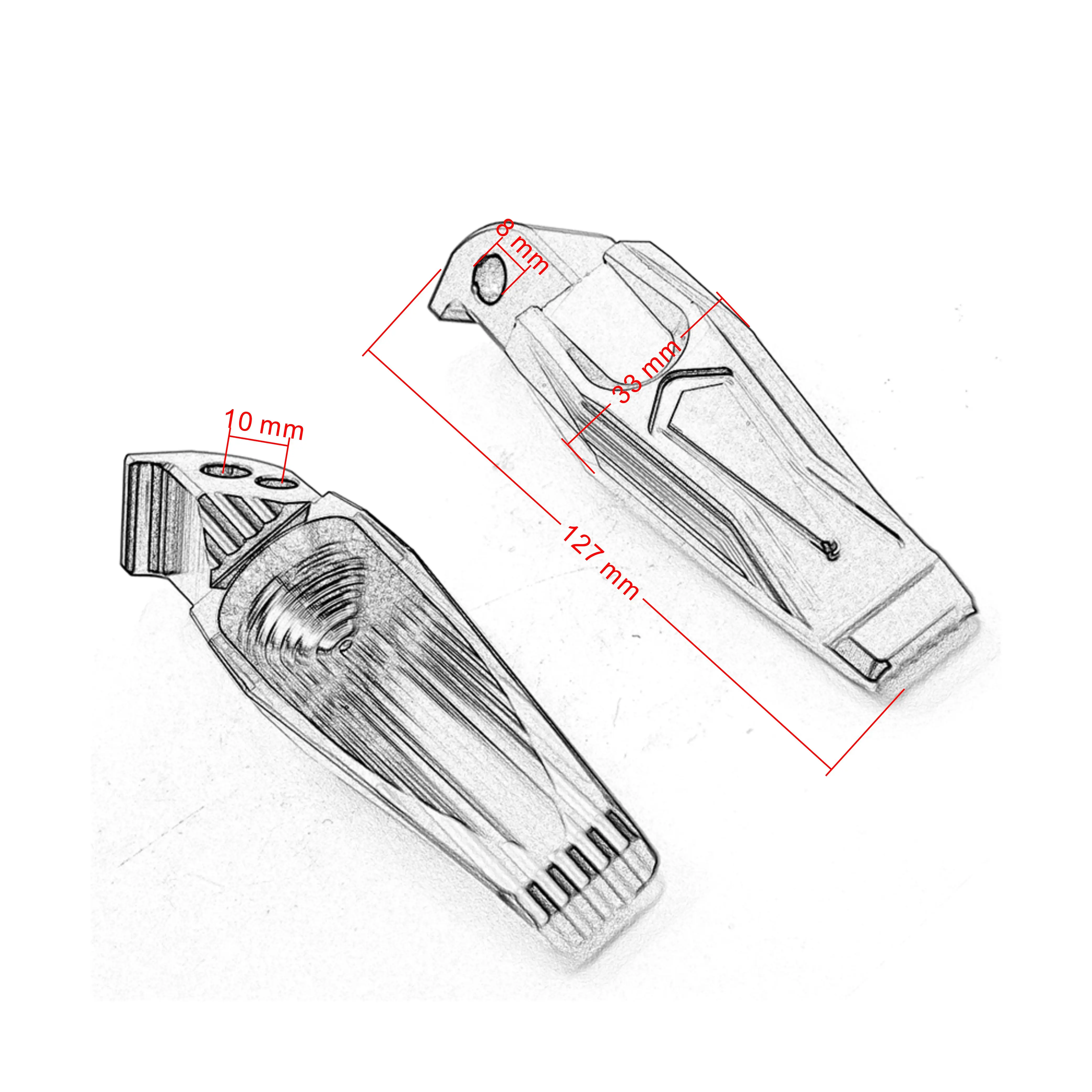 JAER мотоциклетные Задние подножки с ЧПУ Пассажирские для Yamaha все Tmax 500 530 2013 2016 XP500