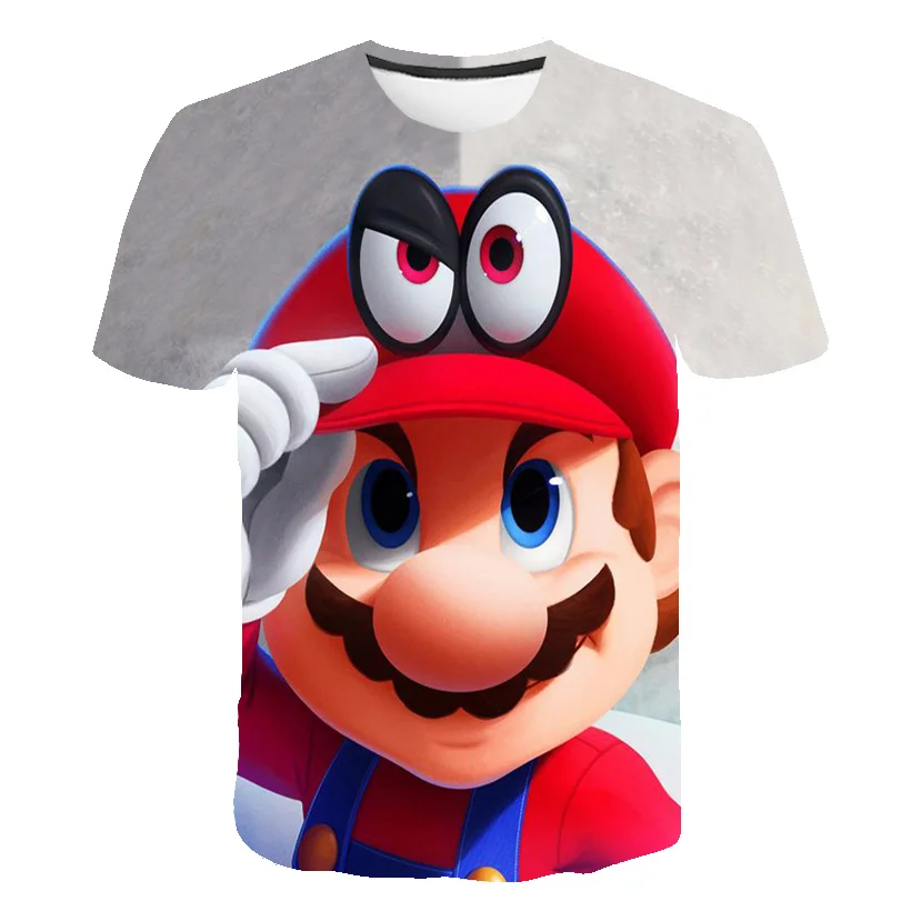 Детская футболка с изображением героев мультфильма «Super Mario Bros Mashup» топ с изображением грибов, Королевство Луиджи, Нинтендо, гик, итальянский стиль, простые комбинированные футболки для мальчиков и девочек