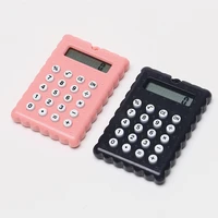 boutique stationery small square calculator mini candy color school office electronics creative calculator key ring pendant
