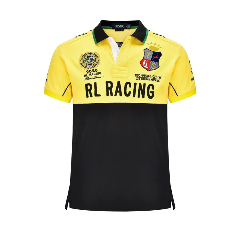 

Summer Men Polo Shirt 2021Turn Down Collar Contrast Color Breathable Cotton Short Sleeve Shirt Jerseys Golf Tennis Plus Size6XL