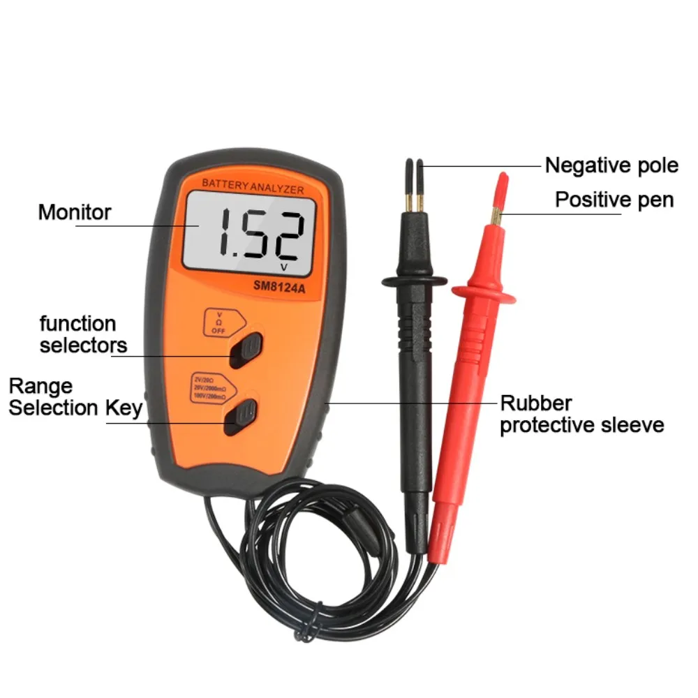 SM8124A Portable Battery Internal Resistance Voltmeter Tester Test Analyzer | Инструменты