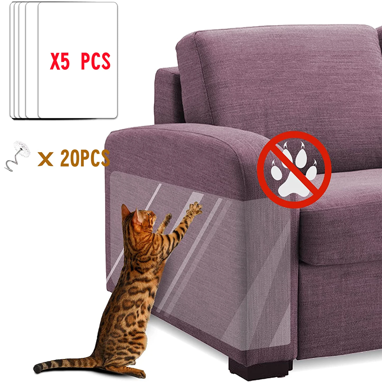 

5pcs/lot Cat Scratch Furniture Protector Post Cat Scratcher Guard Mat Scraper Sofa Protection Pads For Pets Scratcher Furniture
