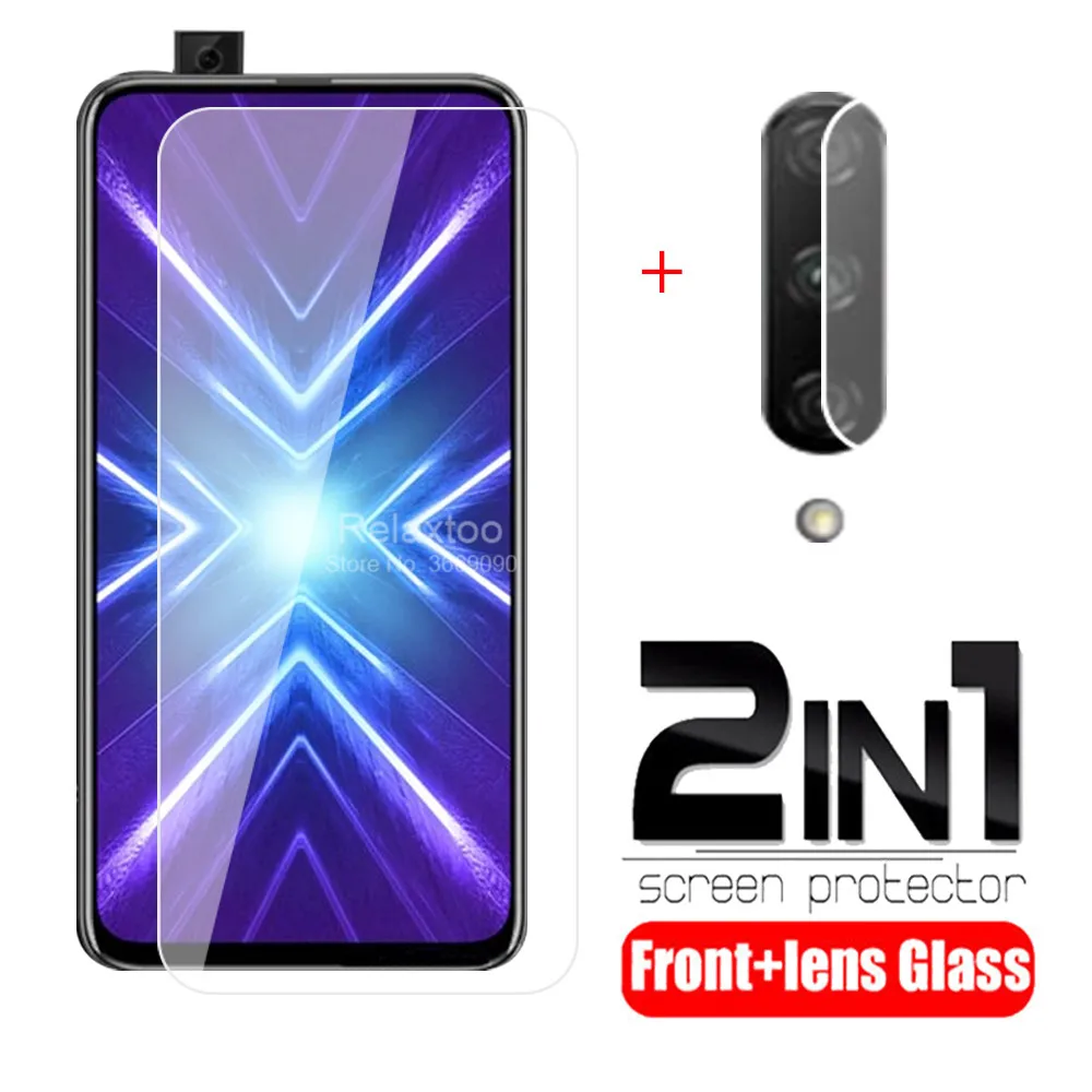 Закаленное стекло для huawei honor 9x 2 в 1 Защита экрана 9 x x9 Защитная пленка