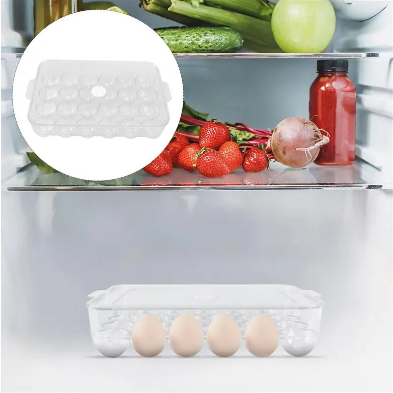 

1Pc Kitchen Egg Storage Box 24-Grid Storage Case Egg Preservation Box Household Storage Box Egg Case
