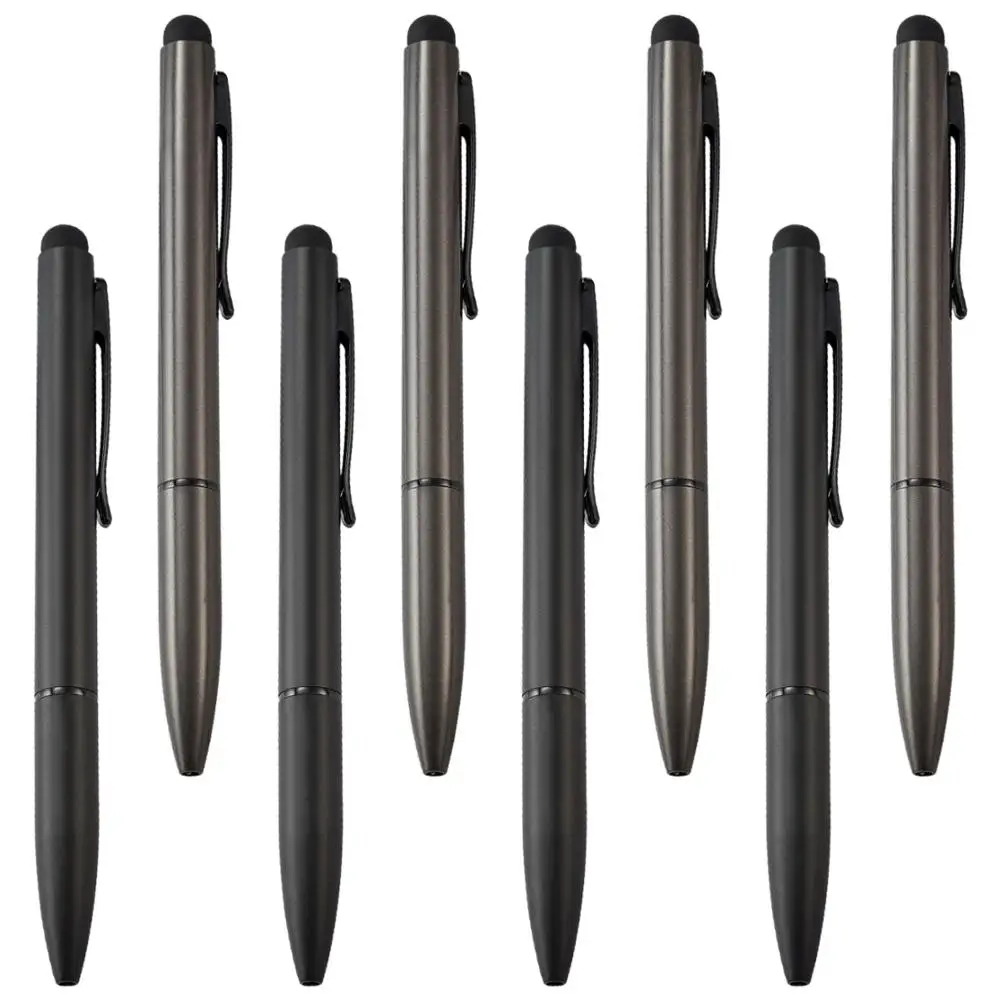 

20pcs/lot 2 In 1 Multifunction metal ballpoint Touch Screen Pen Capacitive Stylus Pen For Smart Phone Tablet For IPad