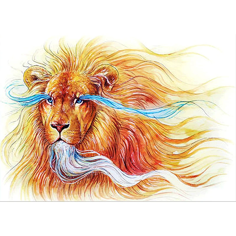 Абстрактный животные Лев DIY 5D алмазная живопись полная дрель квадратная круглая