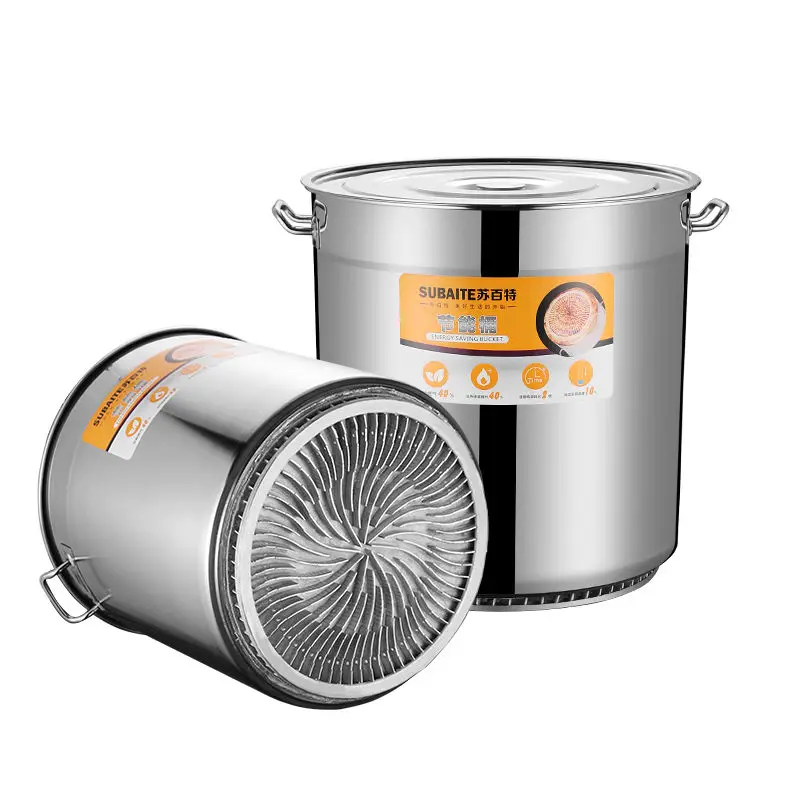 

Stainless Steel Soup Pot Energy-saving Fermenters Milk Barrel Oil Barrel Wine Beer Kegs Canister Storage Rice Bucket Stewpot