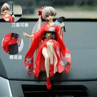 car decoration cartoon characters anime kimono kasugano sora figurines model desk ornaments auto interior accessories girl gifts