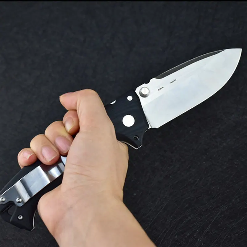 Cuchillo plegable de acero S35vn AD-10, herramienta de supervivencia EDC portátil de alta dureza para exteriores, cuchillo de fruta, lucha afilada, acampada, duradero