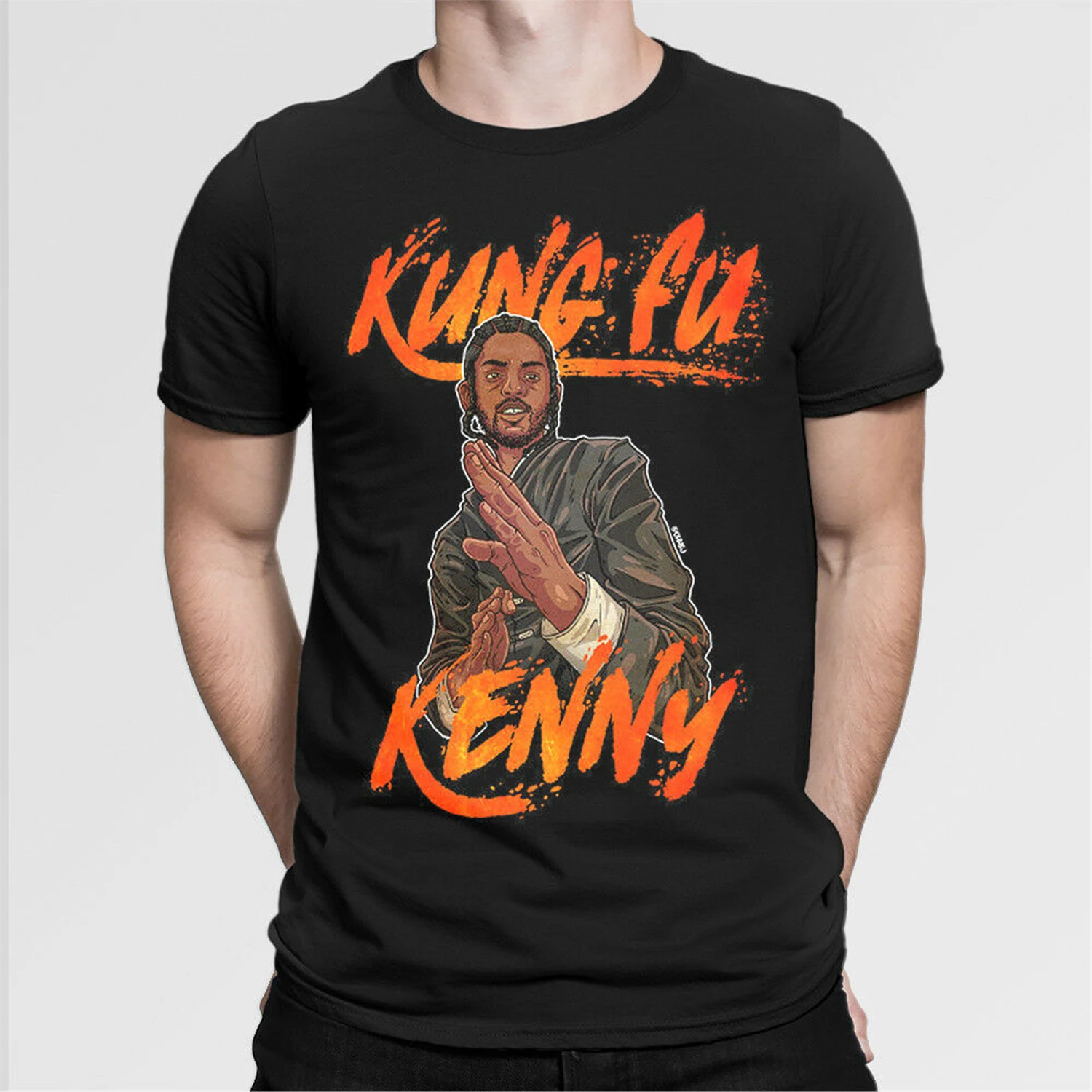 Kendrick Lamar Art футболка кунг фу Кенни Топы свободная Размер ajax|Мужские футболки| |