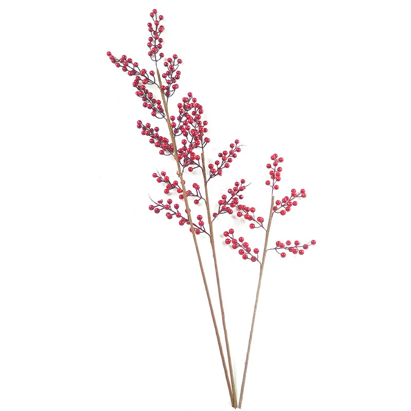 Искусственные цветы сделай сам ветка из красных фруктов 1/2/3/4/5 шт. | Дом и сад