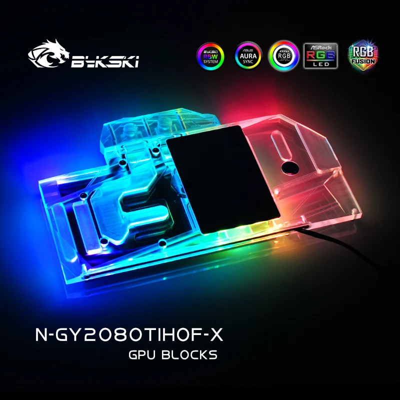 Bykski водный блок для использования Galaxy Geforce RTX 2080TI HOF OC lab/RTX G GPU Cooler водяного