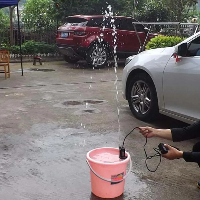 

DC 6V 15W Submersible Water Pump 240L/H Big Flow Quiet Mute Aquarium Fountain Air Fish Pond Tank Micro Motor Pump w/ battery box