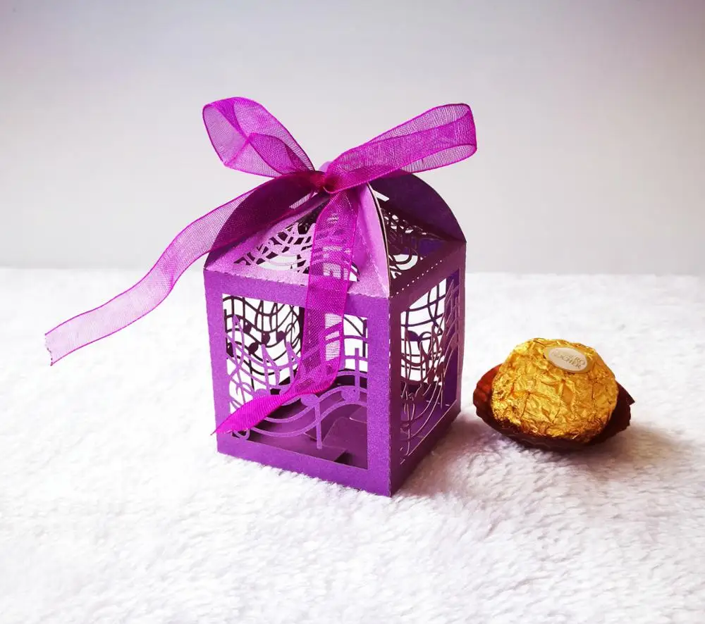 50 шт. полый резной музыкальные коробки для конфет Подарочная коробка детского