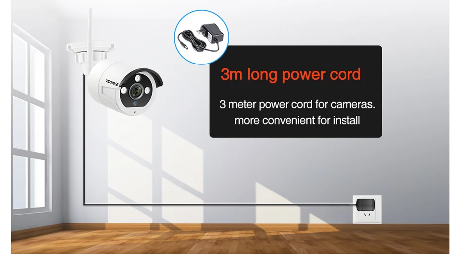 Techege 1080 P WI-FI IP Камера аудио запись на открытом воздухе Водонепроницаемый P2P Ночное видение 2.0MP Беспроводной проводное движение обнаружения приложение пульт дистанционного управления
