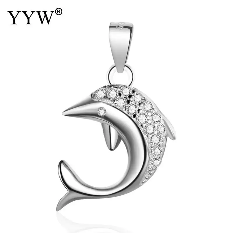 Кулон в виде дельфина золотого/серебряного цвета ожерелье ручной работы унисекс