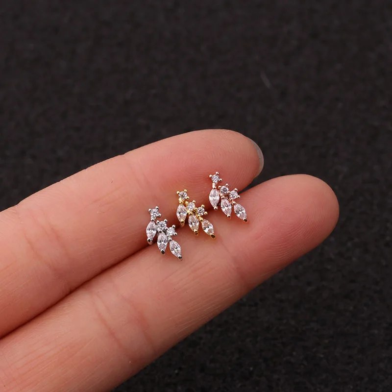 Серьги каффы из нержавеющей стали для пирсинга маленькие ювелирные украшения в