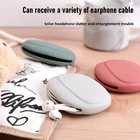 Силиконовая коробка для хранения наушников, милая коробка для монет, портативный кабель для передачи данных, простая женская сумка-Органайзер