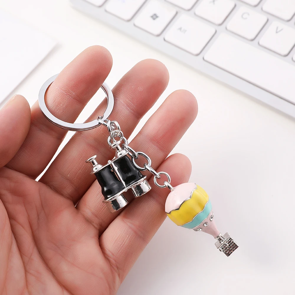 Простые Модные тепловой аэростат телескоп брелок Шарм Подвеска Брелок для
