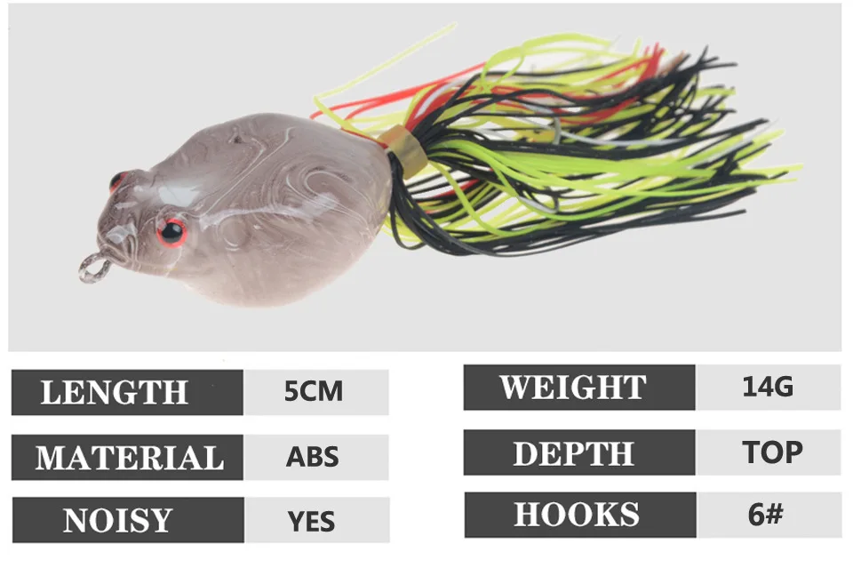 1pcs New Pesca Pike Fishing Lure Artificial Bait 14g Frog Hard Baits Wobblers | Спорт и развлечения