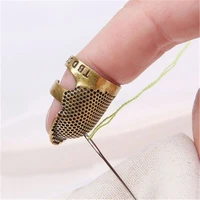 handwork sewing thimble finger protector retro honeycomb hole needlework metal brass sewing thimble sewing tools accessories