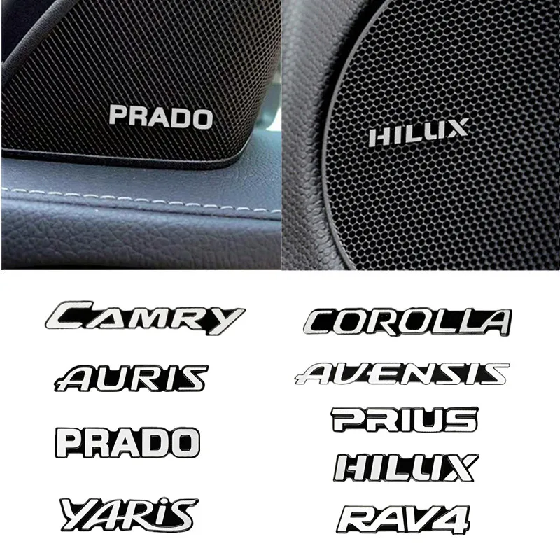 4 шт. 3D алюминиевая эмблема Наклейка для Toyota corolla chr prado camry rav4 yaris auris prius выше avensis