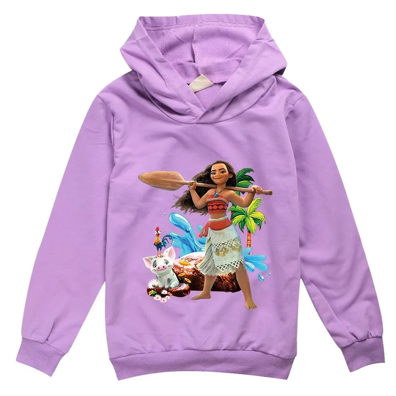 Лидер продаж толстовки с рисунком Моаны для девочек хлопковая Детская толстовка