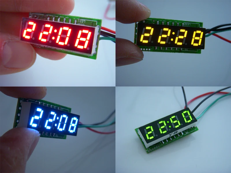 0 28 &quotэлектронные мини часы Led дисплей метр Регулируемый Автомобиль Мотоцикл