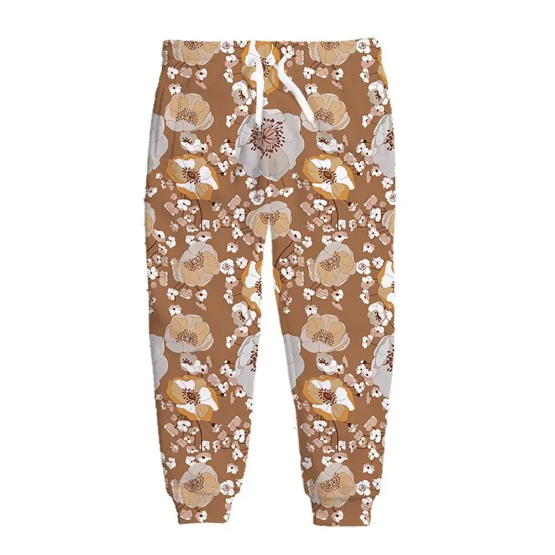 

Брюки с цветами, уличная одежда с 3d принтом, мужская мода, большие размеры, женские повседневные спортивные брюки в стиле Харадзюку, хип-хоп, ...