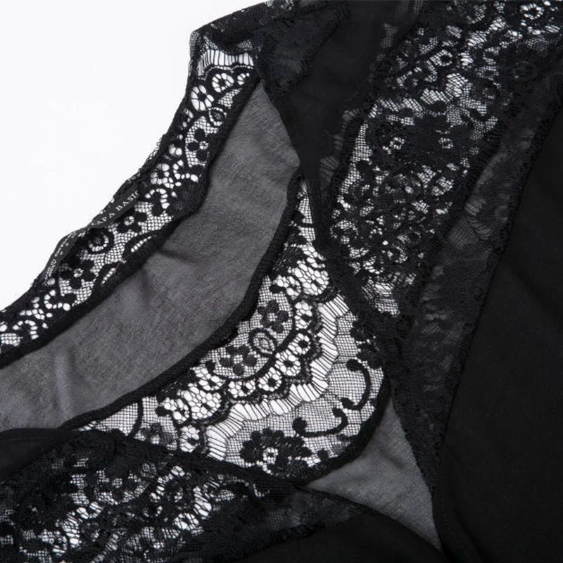 Женская Пляжная накидка Черная кружевная вязаная крючком кардиган с длинным