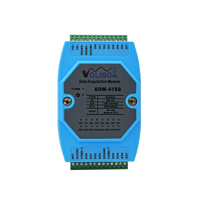 

ADM-4188 8 изолированный канал цифровая промышленная распределительная 8DI/DO модуль сбора данных RS485 с протоколом MODBUS RTU ptz-камеры