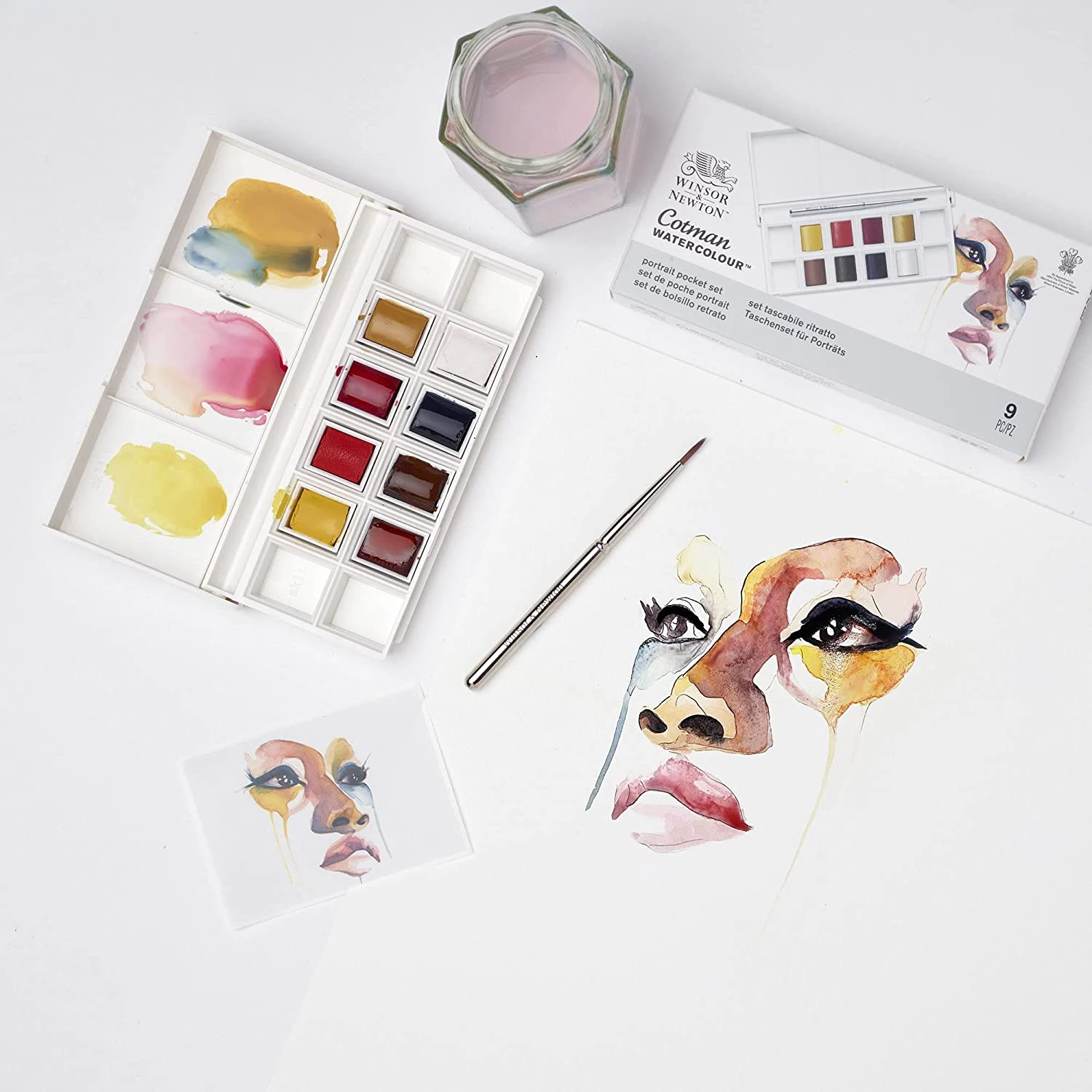 Winsor &amp Newton 8-цветный акварельный пигментный пейзаж/пейзаж/портрет/цветочный