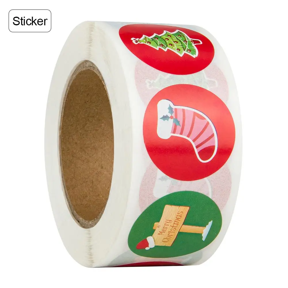 Пакет Рождество шаблон Наклейка знак праздничные украшения подарочный рулон