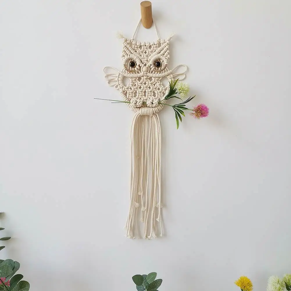 

Owls Macrame Woven Wall Hanging Dreamcatchers Bohemian Tapestry Wall Art Decor For Apartment Dorm Room Decoration