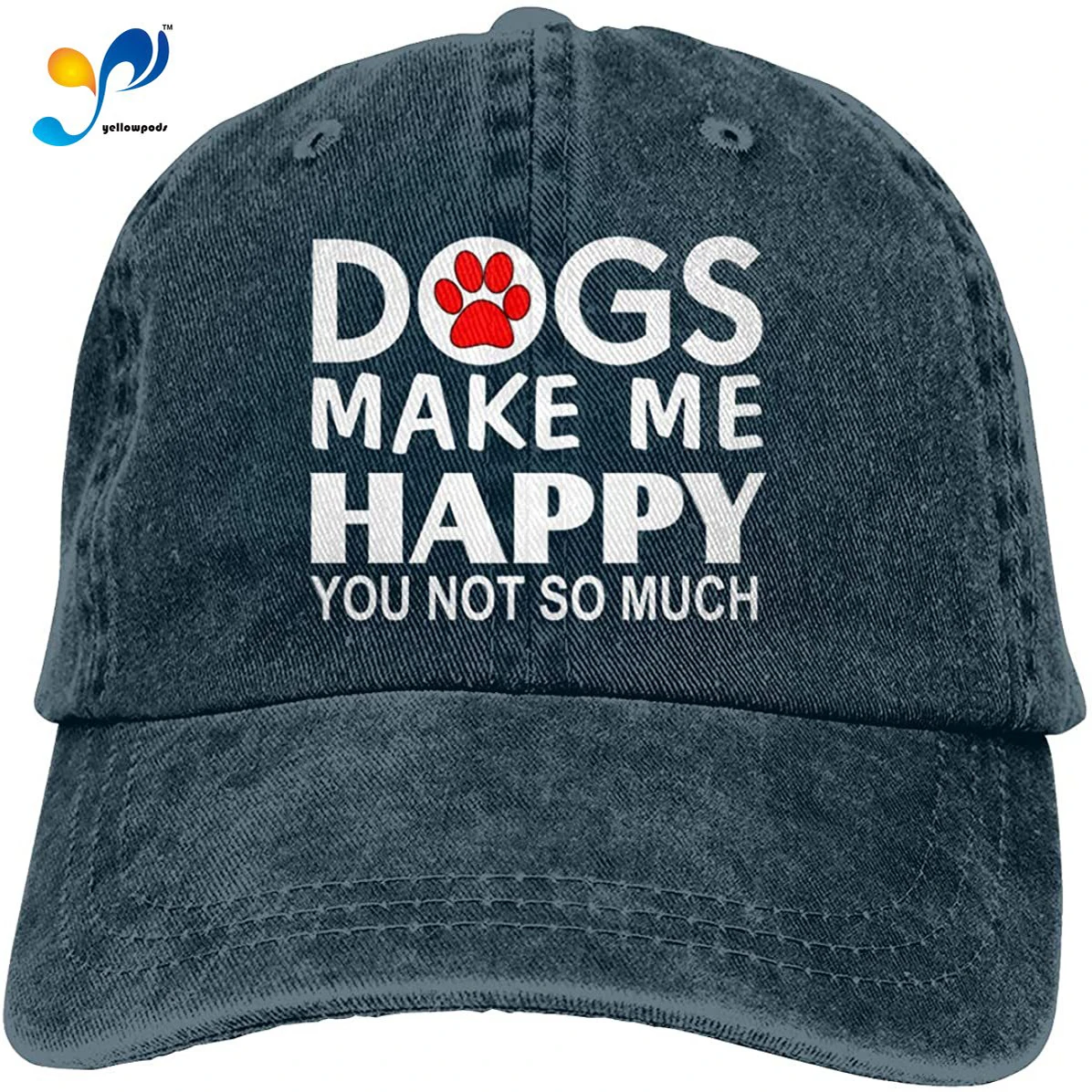 

Denim Cap Dogs Make Me Happy You Not So Much Baseball Dad Cap Adjustable Classic Sports For Men Women Hat