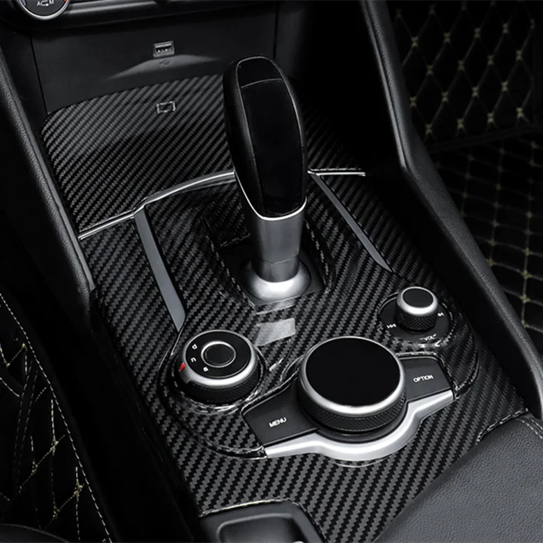 

Car Central Control Panel Cover For Alfa Romeo Giulia Decoration Stickers Real Carbon Fiber Modified Interior Kit