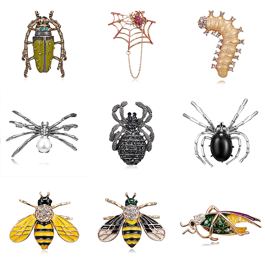 Пчелами для маленьких девочек в виде цикады из хрусталя кузнечика паутина Полный