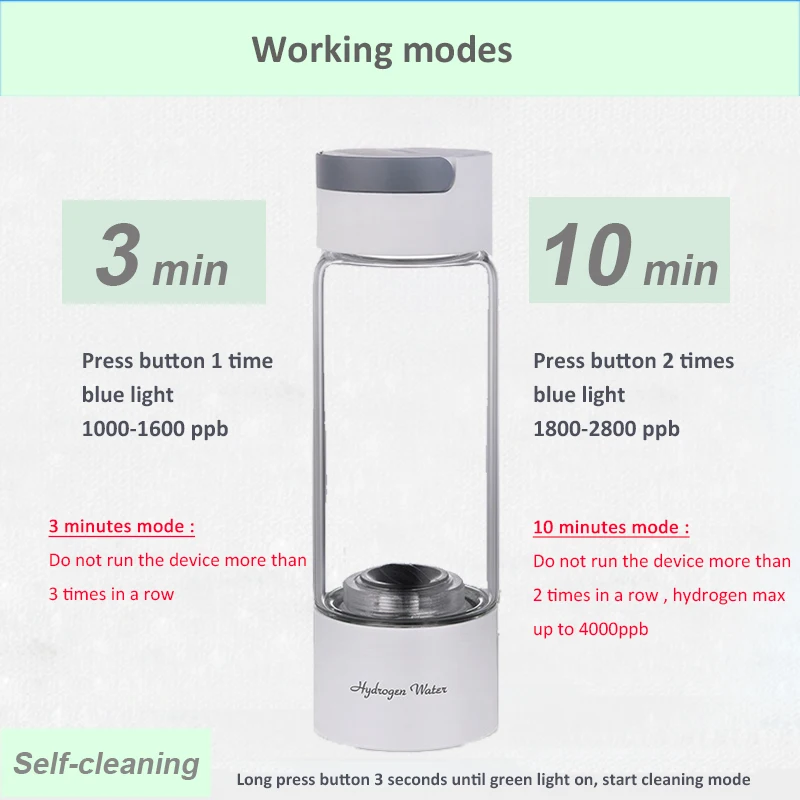 Ионизатор водородной воды с функциями ионизатор бутылка для генератор H2
