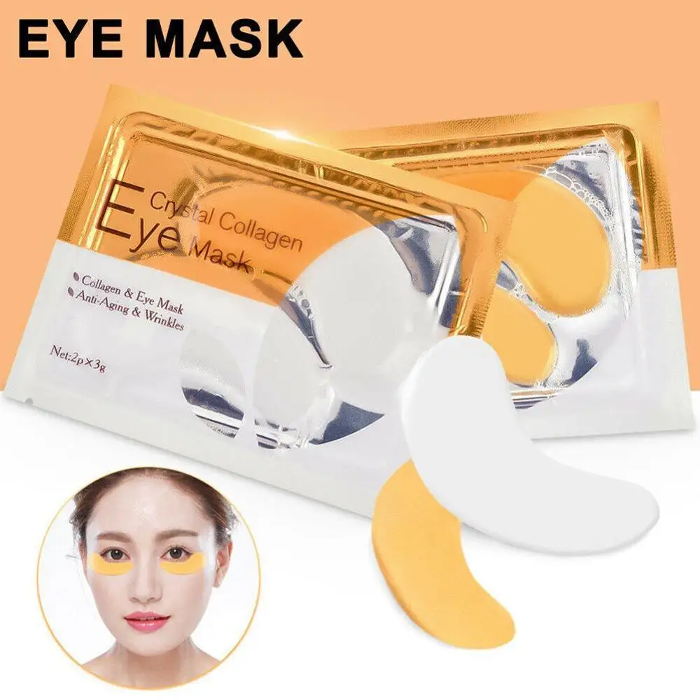 2 Pair Collagen Crystal Eye Mask Face Gel Patches for Bags Wrinkle Dark Circles Pads Skin Care | Красота и здоровье