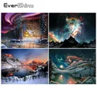 EverShine 5D Paint With Diamonds Full Square Diamond Embroidery Scenery Pictures Of Rhinestones Diamond Mosaic Cross Stitch