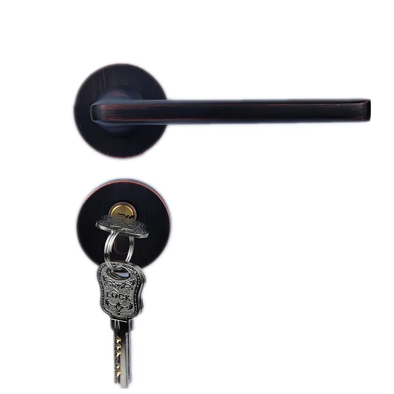 

Zinc Alloy Bedroom Silent Anti-theft Door Lock Home Mechanical Split Door Locks Handle Lockset Furniture Hardware Accessories