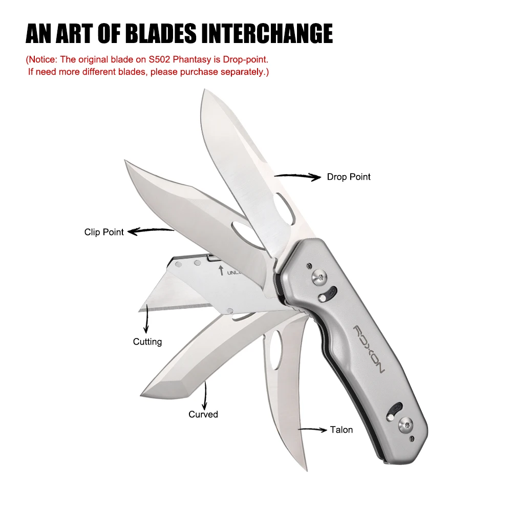 ROXON S502 Phantasy Folding Knife Survival Pocket Tool with Replaceable Blade | Инструменты