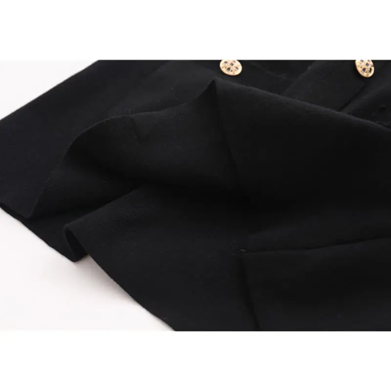 

XITAO Single Breast Dress Black Pocket Bow Full Sleeve 2021 Spring Autumn Casual Style Elegant Minority Sexy Dress ZY5445