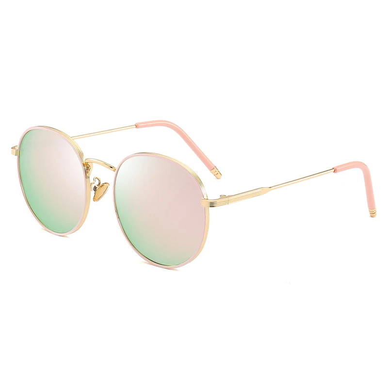 Женские винтажные солнцезащитные очки YSO розовые поляризационные Круглые с