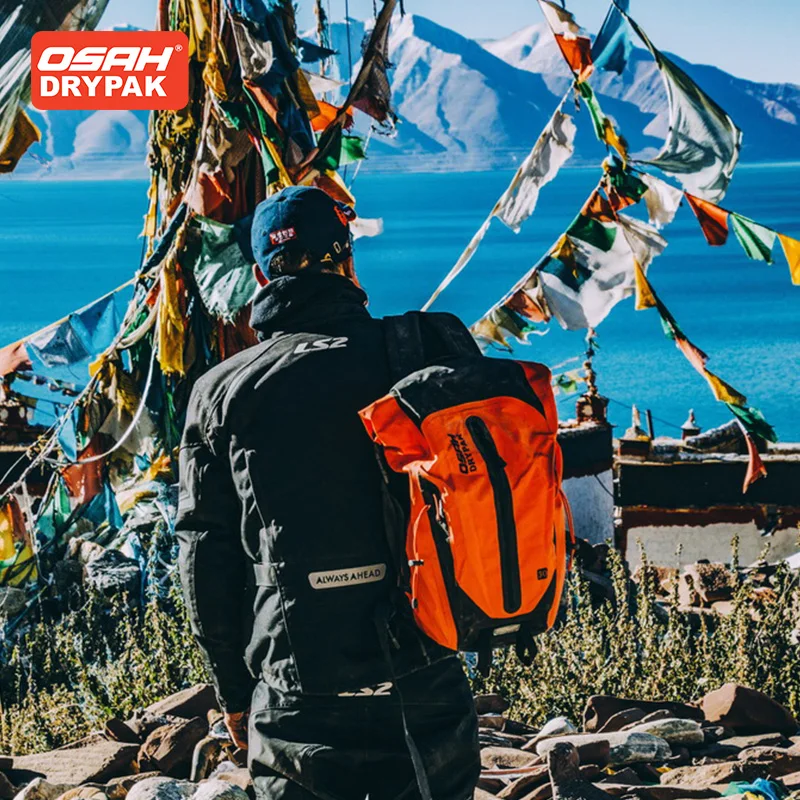 

OSAH professional waterproof outdoor hiking backpack cycling bag large capacity 30L fashionable PVC material motorcycle bag