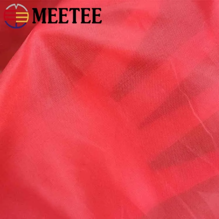 Meetee Ширина 10 м 47 см Красная тафта из полиэстера 190T ткань для шитья подкладки