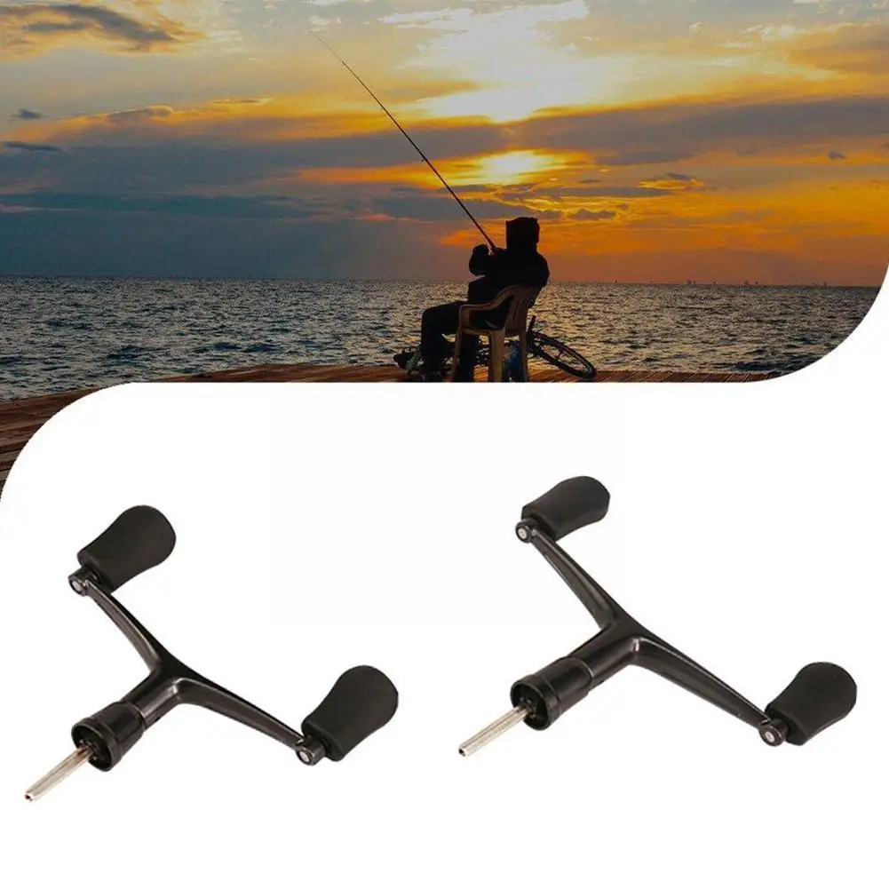 

Fishing Reel Handle Fishing Tackle Double-grip Metal Rocker With Nut Arm Extended B7j8