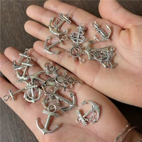 20pcs mixed batch of different sizes anchor pendants diy handmade necklaces bracelet connecting pieces wholesale jewelry