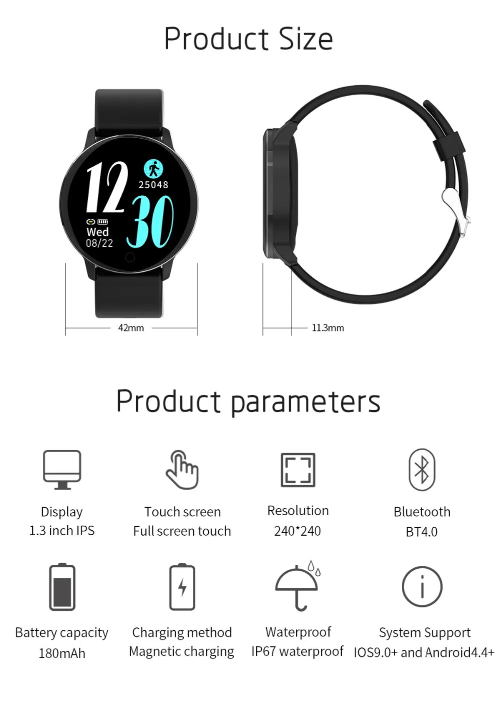 R5 Smart Bracelet Band Bluetooth Heart Rate Monitor Fitness Tracker Smartwatch Bluetooth Waterproof For Android IOS