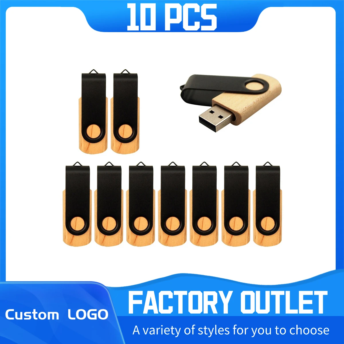 Флэш-накопитель USB 256 деревянный 10 шт./партия 512 МБ 128 Мб 4 ГБ 8 16 32 64 2 0 | Компьютеры и